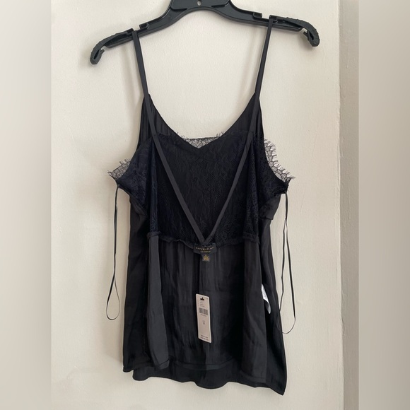 NWT! Current Air x Anthropologie Sexy Elegant Feminine Lace Cami Black Medium - Picture 7 of 9